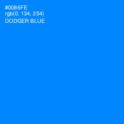 #0086FE - Dodger Blue Color Image